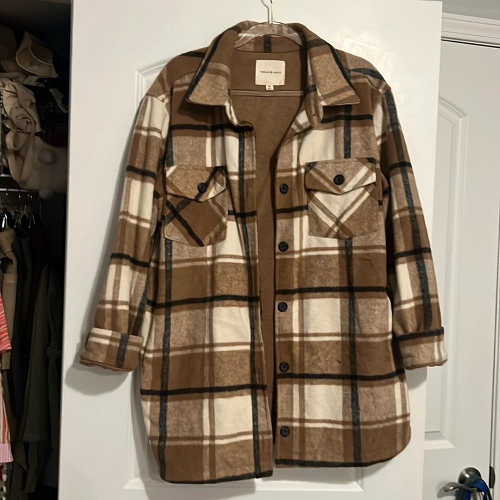 Thread & Supply Brown Plaid Jacket